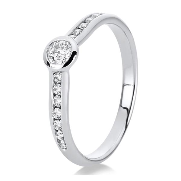 Diamant Ring Zarge 585er Weißgold 1C523W454-1 