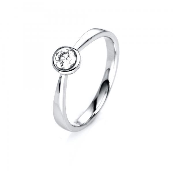 Diamant Ring Zarge 585er Weißgold 1J124W454-1 