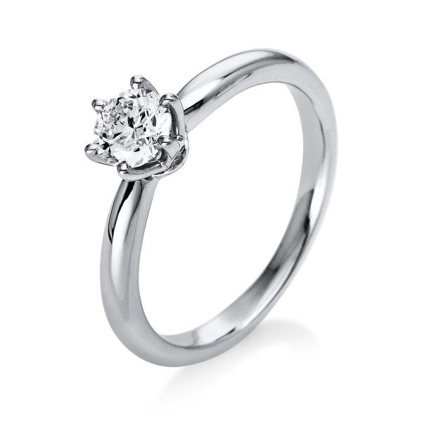 Diamant Ring 6er-Krappe 750er Weißgold Platin 950 1N301WP855-1 