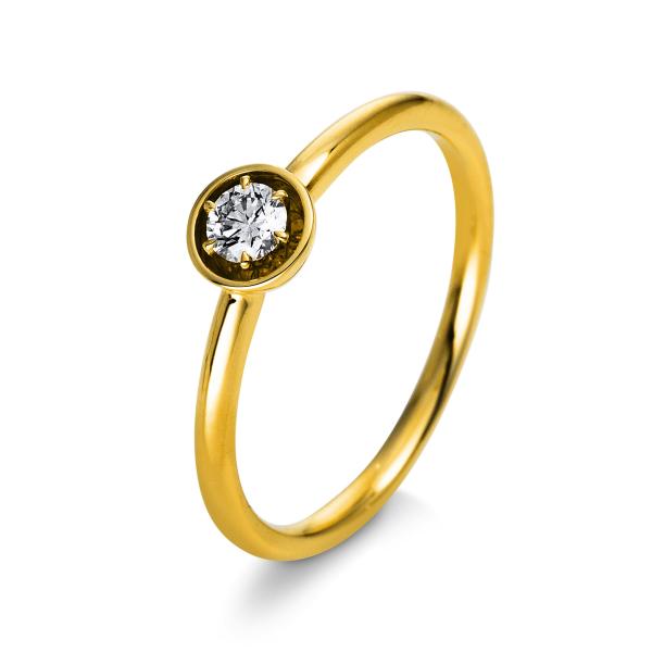 Diamant Ring 6er-Krappe 750er Gelbgold 1Q409G855-1 