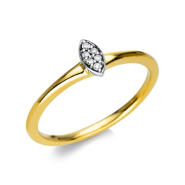 Diamant Ring 750er Gelbgold / Weißgold 1T802GW854-2 