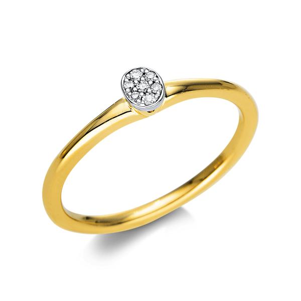 Diamant Ring 750er Gelbgold / Weißgold 1T803GW854-1 