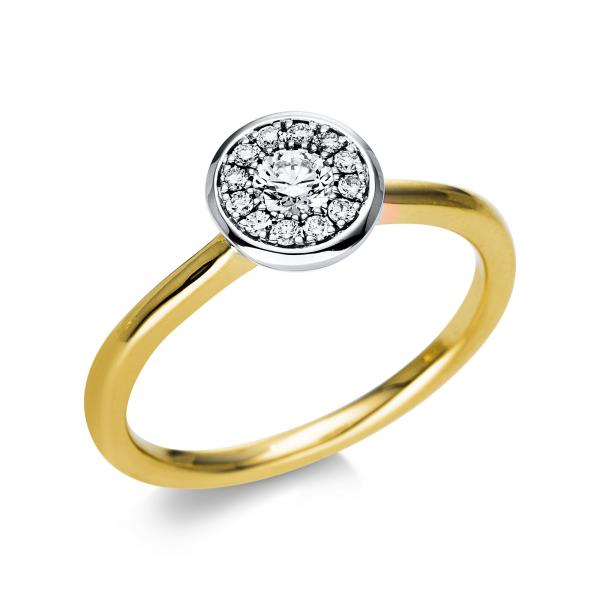 Diamant Ring 750er Gelbgold / Weißgold 1T808GW854-2 