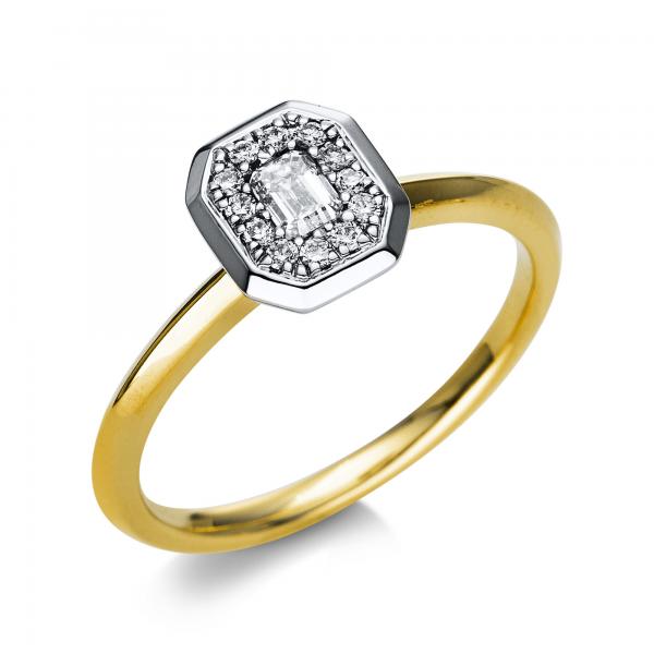 Diamant Ring 750er Gelbgold / Weißgold 1T809GW854-1 