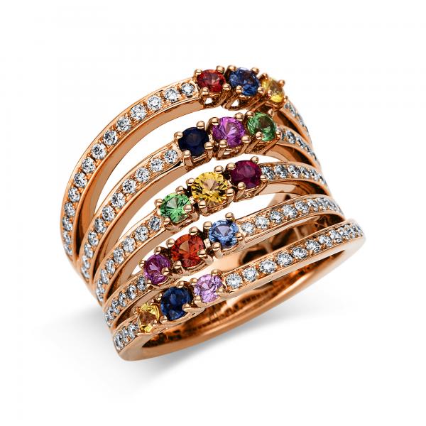 Diamant Ring 750er Rotgold 1U080R853-1 