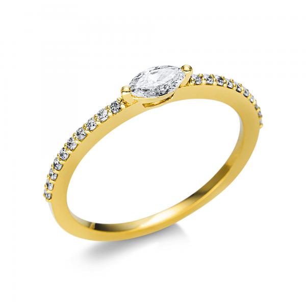Diamant Ring 2er-Krappe 750er Gelbgold 1U614G854-6 