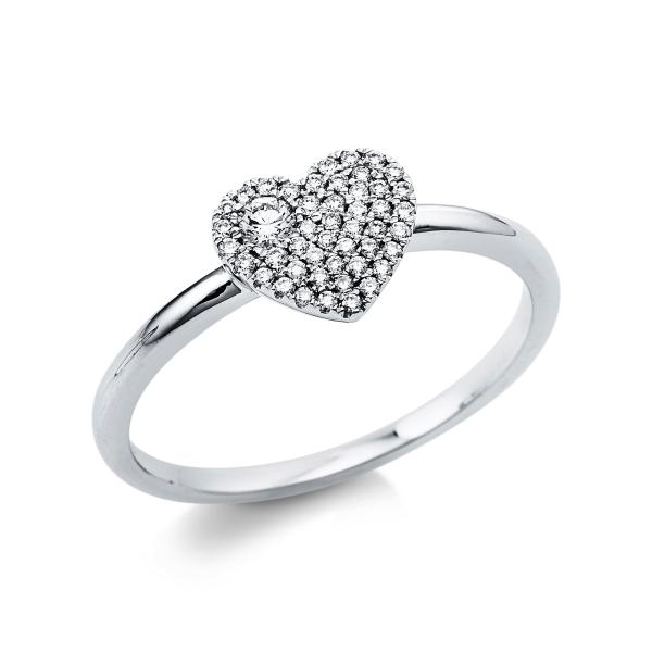 Diamant Ring 750er Weißgold Herz 1U631W854-1 