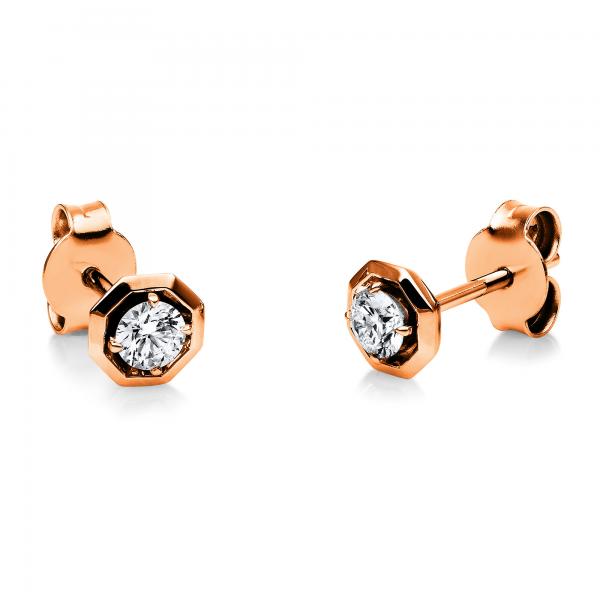 Diamant Ohrstecker 4er-Krappe 750er Rotgold 2H136R8-2 