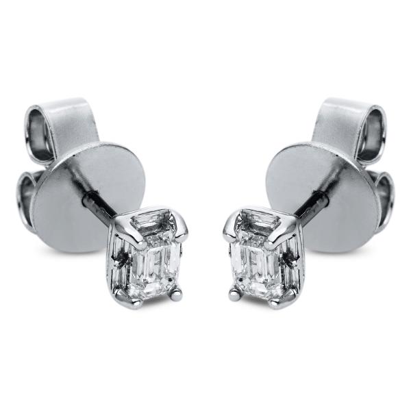 Diamant Ohrstecker 4er-Krappe 750er Weißgold 2H700W8-4 