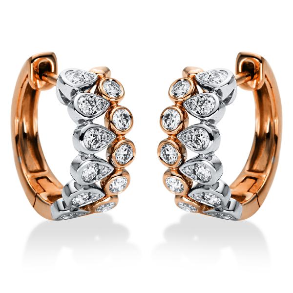 Diamant Creolen 750er Rotgold / Weißgold 2I995RW8-1 