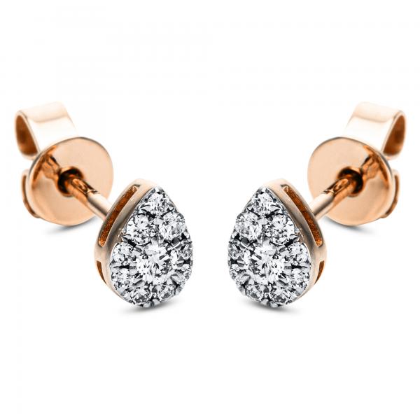 Diamant Ohrstecker 750er Rotgold / Weißgold 2J374RW8-1 