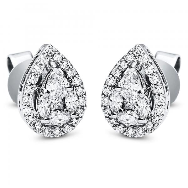 Diamant Ohrstecker 750er Weißgold Tropfen 2J421W8-1 