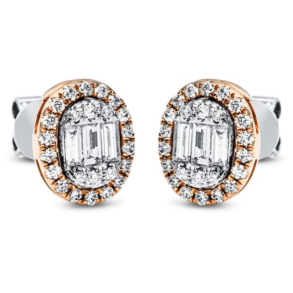 Diamant Ohrstecker 750er Weißgold / Rotgold 2J423WR8-1 