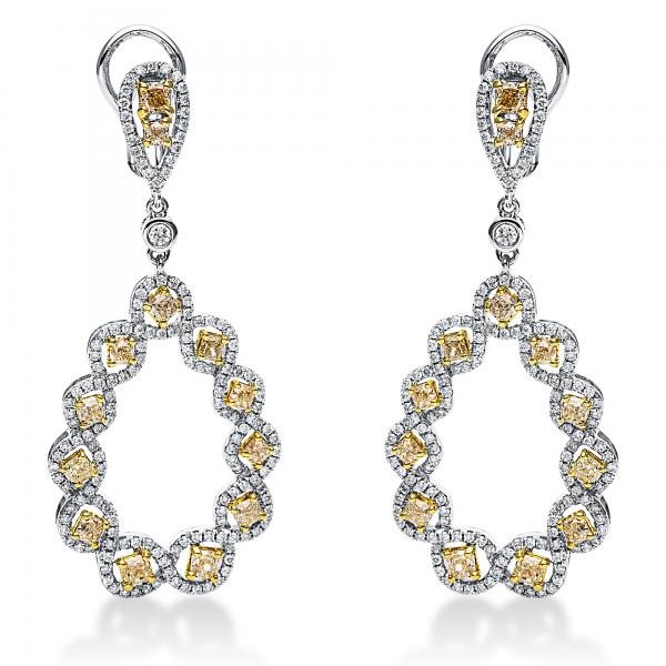 Diamant Ohrschmuck 750er Weißgold / Gelbgold 2J601WG8-1 