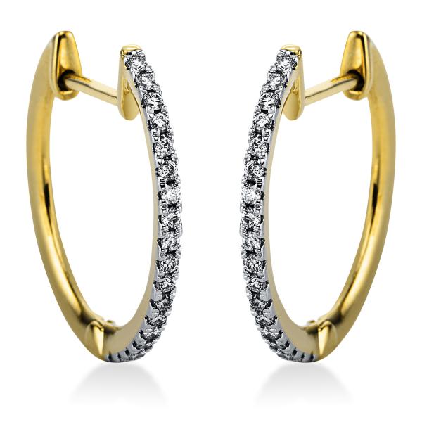 Diamant Creolen 585er Gelbgold / Weißgold 2J815GW4-1 