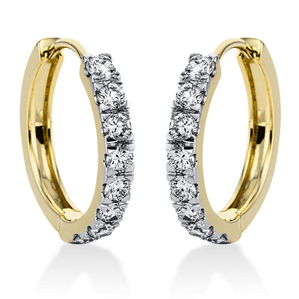 Diamant Creolen 585er Gelbgold / Weißgold 2J824GW4-1 