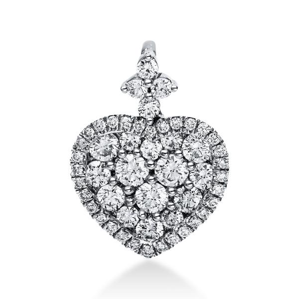 Diamant Anhänger 750er Weißgold Herz 3E034W8-1 