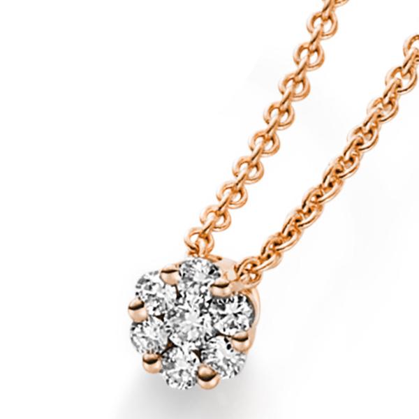 Diamant Collier 750er Rotgold 4A215R8-7 