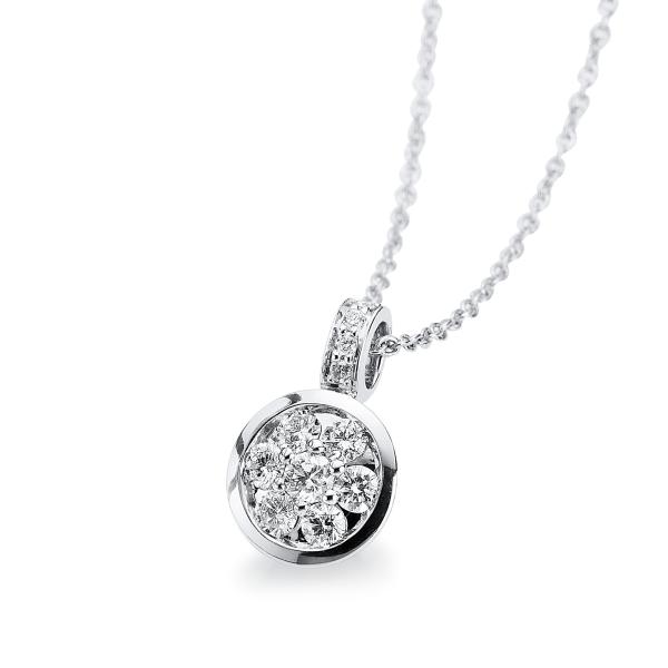 Diamant Collier Zarge 585er Weißgold 4A555W4-1 