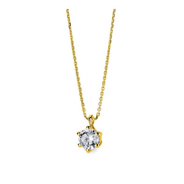 Diamant Collier 6er-Krappe 585er Gelbgold 4A711G4-1 