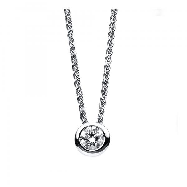 Diamant Collier Zarge 585er Weißgold 4B613W4-2 