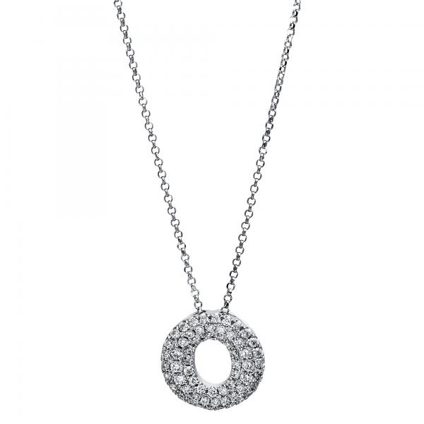 Diamant Collier 750er Weißgold Kreis 4C927W8-1 