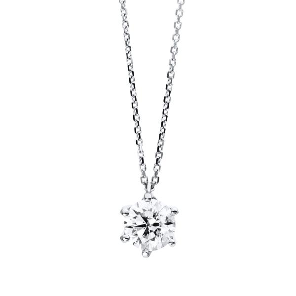 Diamant Collier 6er-Krappe 750er Weißgold 4D048W8-1 