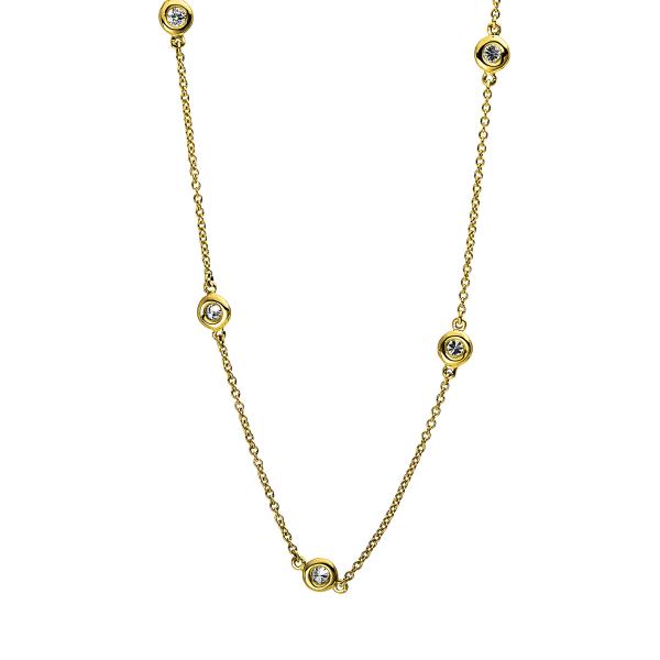 Diamant Collier 750er Gelbgold 4E159G8-1 