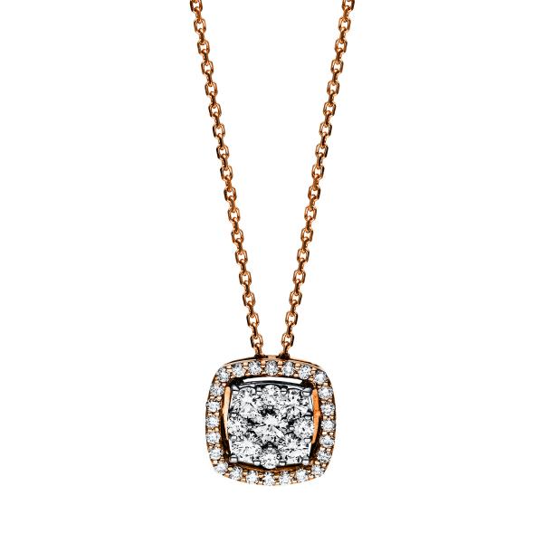 Diamant Collier 750er Rotgold 4F114R8-1 