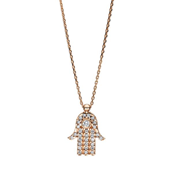 Diamant Collier 585er Rotgold Hand 4F234R4-1 