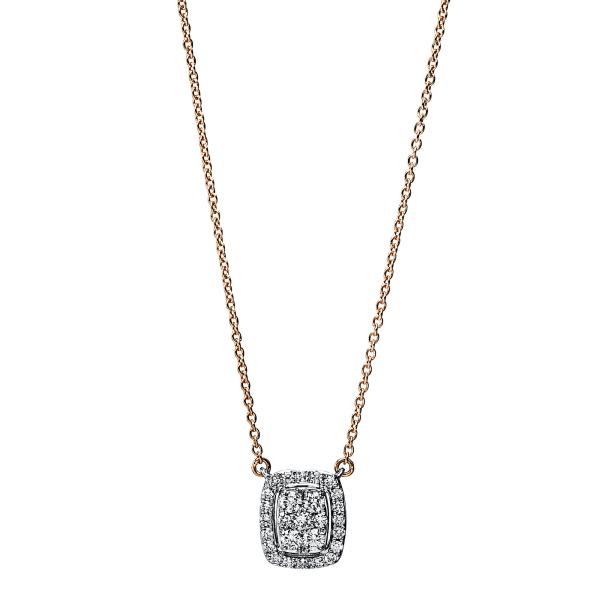 Diamant Collier 750er Rotgold / Weißgold 4F793RW8-1 