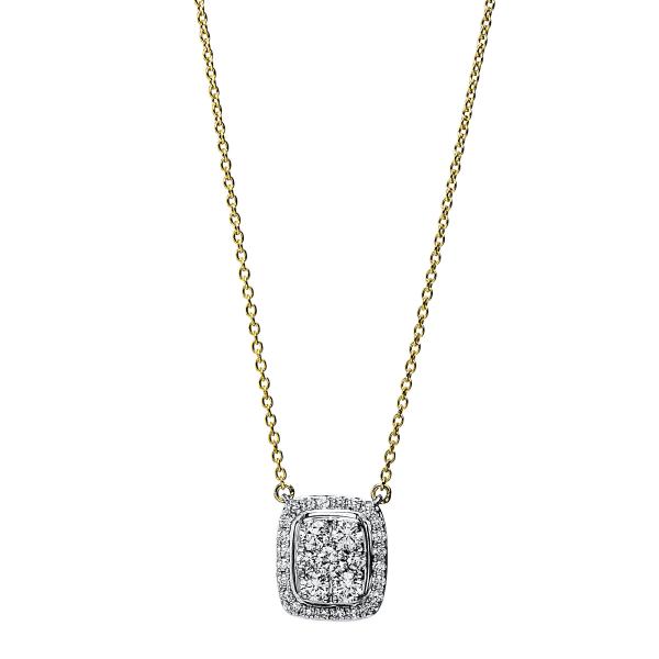 Diamant Collier 750er Gelbgold / Weißgold 4F794GW8-1 