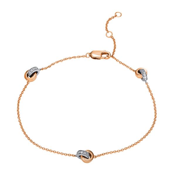 Diamant Armband 750er Rotgold / Weißgold 5B907RW8-2 