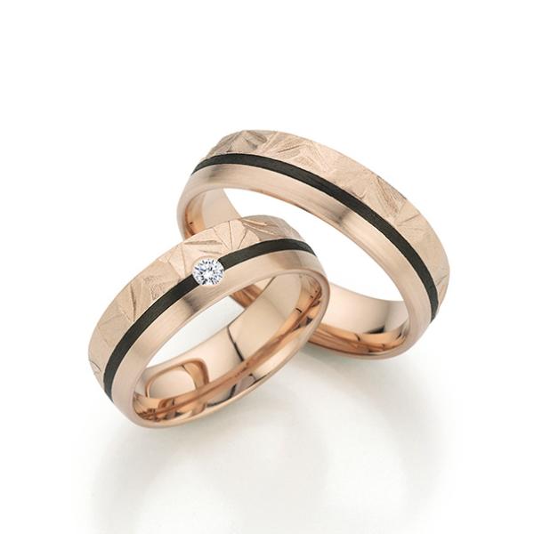 Fischer Trauringe Carbon 22 1710/060 + 23 1710/060