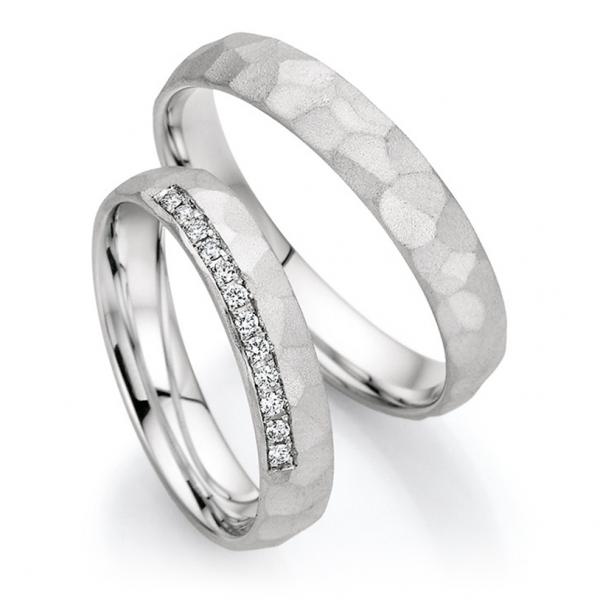 Bayer Trauringe Weissgold 60 88652/040 + 61 88652/040