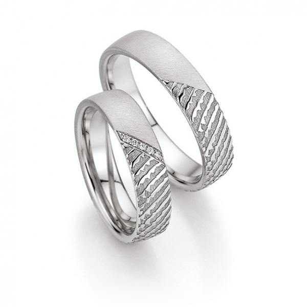 Fischer Trauringe Platin 48 18350/050 + 45 18350/050