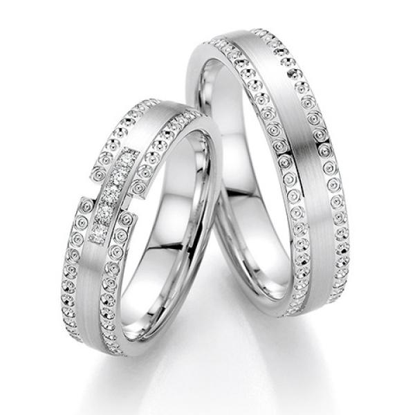 Fischer Trauringe Weissgold 38 7652/050 + 6 7652/050