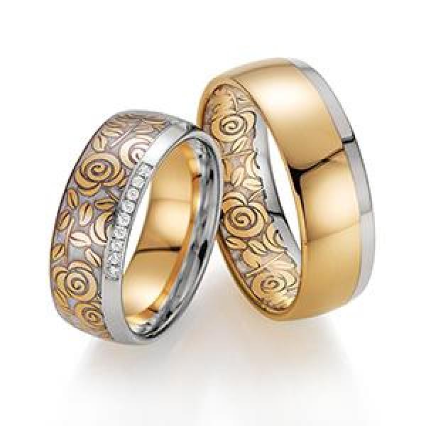 Fischer Trauringe Weiss-Rosegold 38 07493-075 + 05 07493-075