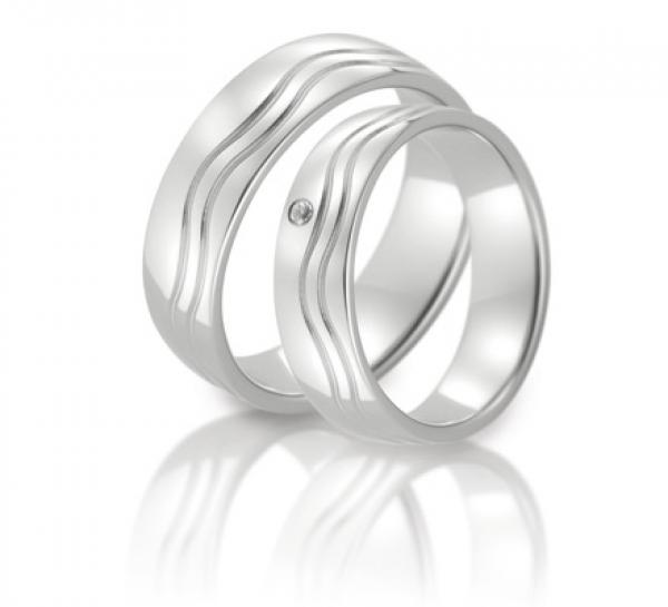 Steidinger Trauringe Weissgold 41722/6,5 + 41722/6,5B	