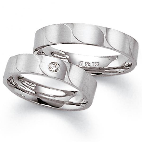 Fischer Trauringe Platin 4510546/045 + 4807779/045