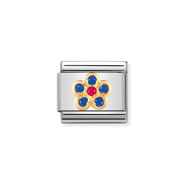 Nomination  Comp Classic   Blume ohne Stiel BLAU/ROT 030312/08