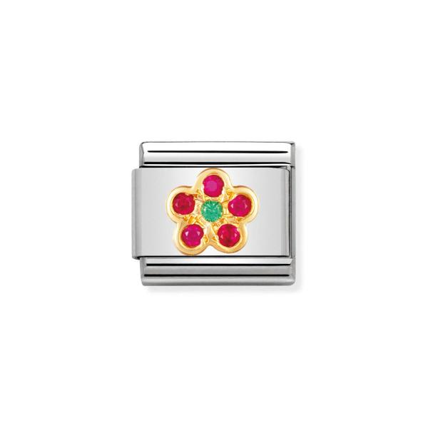 Nomination  Comp Classic   Blume ohne Stiel ROT/GRÜN 030312/13