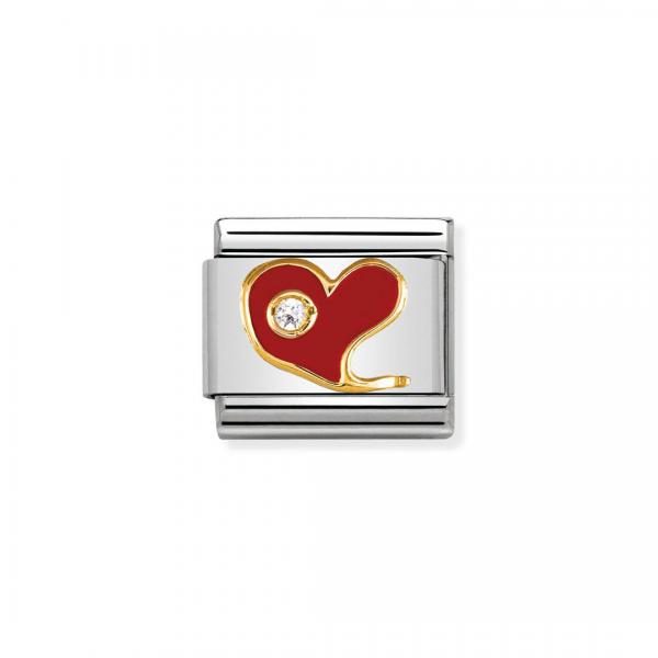 Nomination  Comp Classic   Rotes Herz mit ZIRKON 030321/21