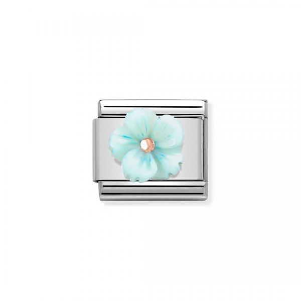 Nomination  COMPOSABLE CLASSIC   Perlmutt-Blüte TÜRKIS 430510/04