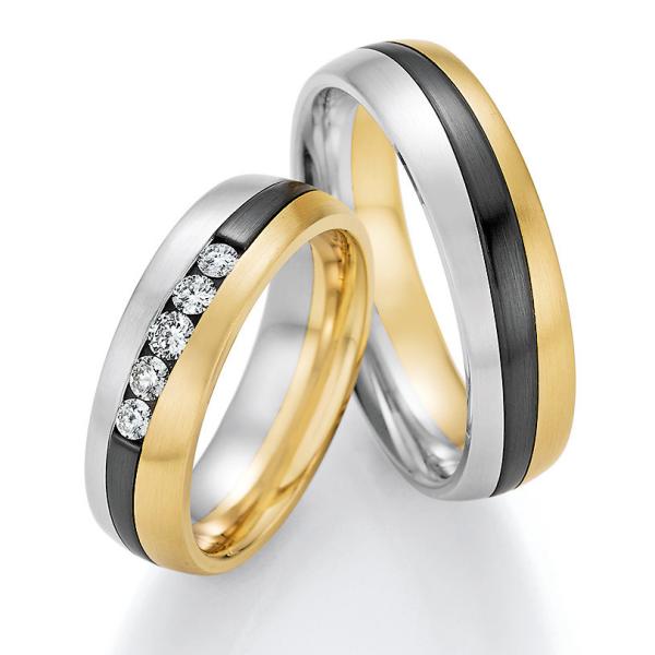 Nowotny-Collection Ruesch Trauringe Exclusive 14/10090-060+14/10100-060