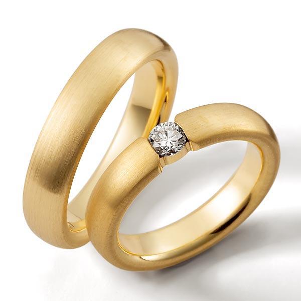 Weidner Trauringe Gelbgold 62046 + 72046