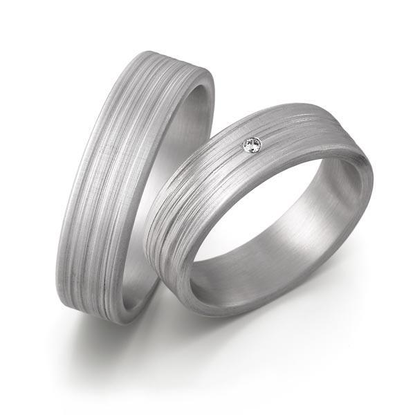 Weidner Trauringe Weissgold 62157 + 72157