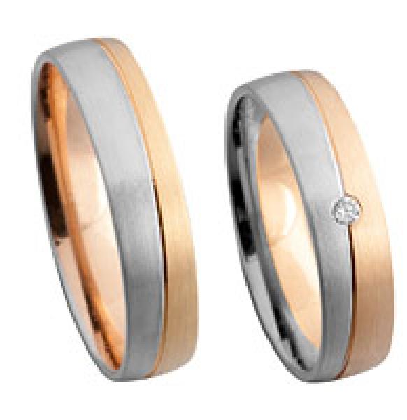 Kühnel Trauringe Weiss-Rotgold 514261