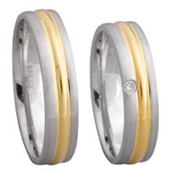 Kühnel Trauringe Weiss-Rotgold 514646