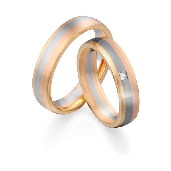 Kühnel Trauringe Tricolour 514734 + 514734